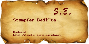 Stampfer Beáta névjegykártya